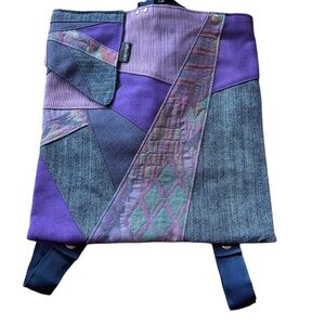 Carogi Carson Rogers Purple and Blue Patchwork Backpack